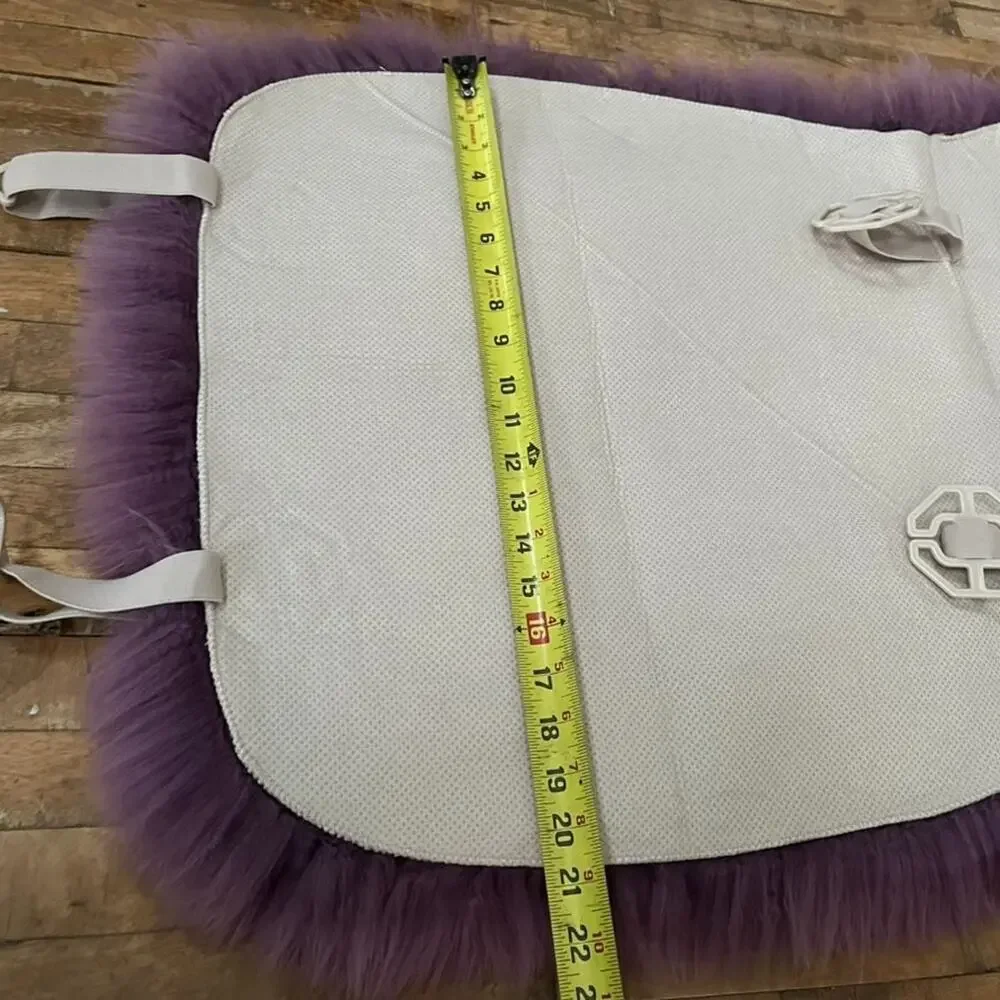 Genuine Sheepskin Fur Car Seat Cover Dyed Purple Seat Pad Cushion